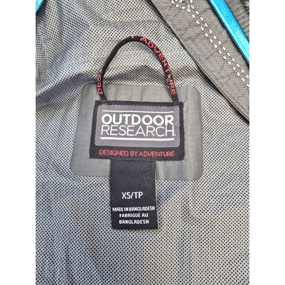 Outdoor Research Rain Jacket Womens XS Gray Helium II Waterproof Hood Outdoor - Picture 4 of 7